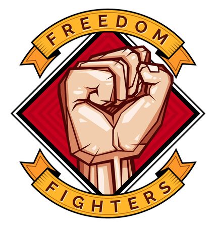 clenched fist vector illustration for resistance and revolution symbolのイラスト素材