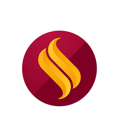 Simple and modern monogram of double letter S initialization.のイラスト素材