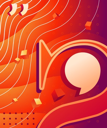 Gradient abstract composition with bright color. Modern graphic elements. Template for background, banner, poster, flyer or presentation. Vector graphic.のイラスト素材