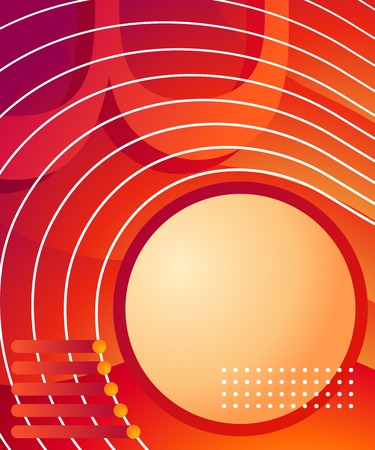Gradient abstract composition with bright color. Modern graphic elements. Template for background, banner, poster, flyer or presentation. Vector graphic.のイラスト素材