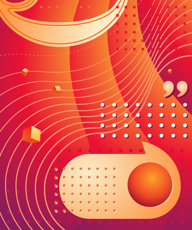 Gradient abstract composition with bright color. Modern graphic elements. Template for background, banner, poster, flyer or presentation. Vector graphic.のイラスト素材