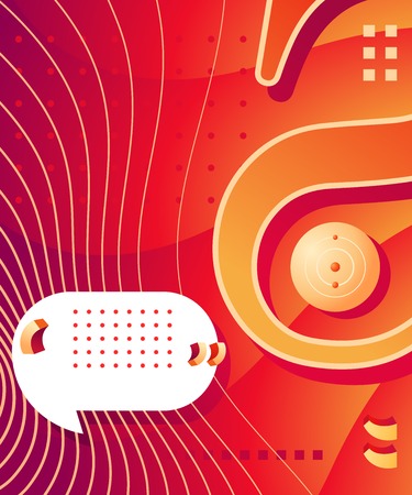 Gradient abstract composition with bright color. Modern graphic elements. Template for background, banner, poster, flyer or presentation. Vector graphic.のイラスト素材