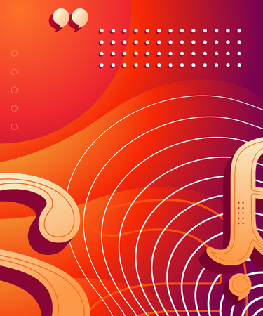 Gradient abstract composition with bright color. Modern graphic elements. Template for background, banner, poster, flyer or presentation. Vector graphic.のイラスト素材