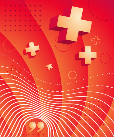 Gradient abstract composition with bright color. Modern graphic elements. Template for background, banner, poster, flyer or presentation. Vector graphic.のイラスト素材