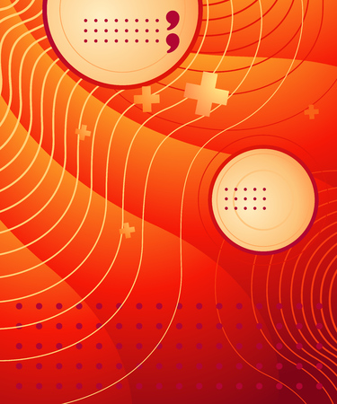 Gradient abstract composition with bright color. Modern graphic elements. Template for background, banner, poster, flyer or presentation. Vector graphic.のイラスト素材