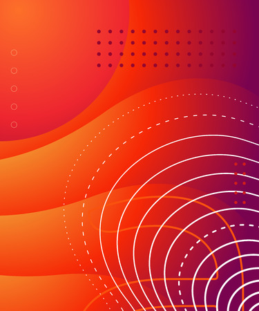 Gradient abstract composition with bright color. Modern graphic elements. Template for background, banner, poster, flyer or presentation. Vector graphic.のイラスト素材