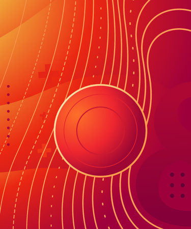 Gradient abstract composition with bright color. Modern graphic elements. Template for background, banner, poster, flyer or presentation. Vector graphic.のイラスト素材