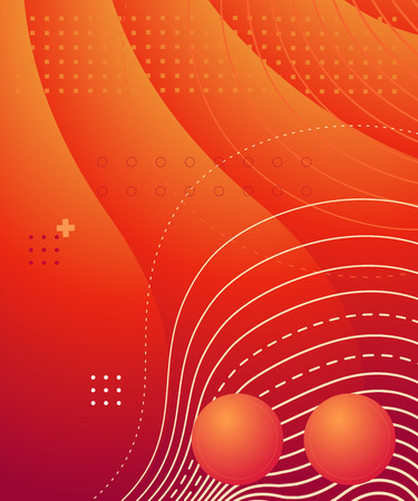 Gradient abstract composition with bright color. Modern graphic elements. Template for background, banner, poster, flyer or presentation. Vector graphic.のイラスト素材