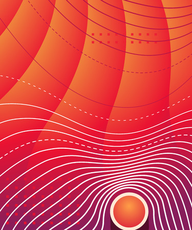 Gradient abstract composition with bright color. Modern graphic elements. Template for background, banner, poster, flyer or presentation. Vector graphic.のイラスト素材