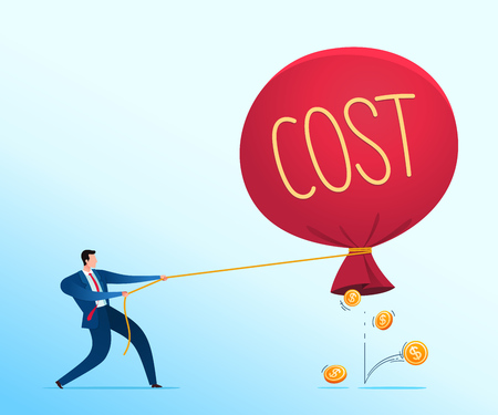 Businessman's strategy to prevent business loss. Business concept vector illustration.のイラスト素材