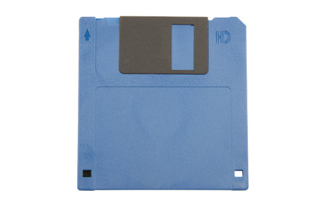 Blue 3.5 inch floppy disc