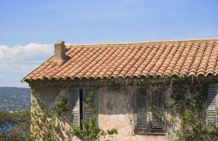 ancient stone cottage - saint-tropez, french riviera の写真素材