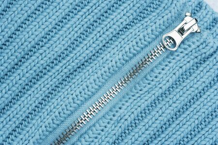 Zipper on Sweater - knitting pattern with purls and knitsの写真素材