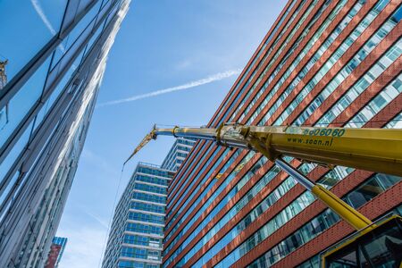 Amsterdam 29 September 2019 glass tower buildings in the financial center of the  city of Amsterdam in Holland the Netherlands called the Zuid-asのeditorial素材