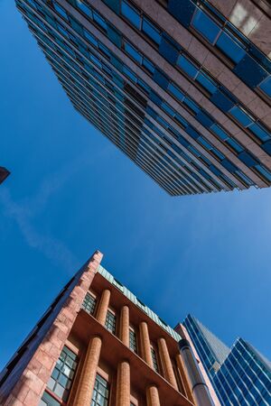 Amsterdam 29 September 2019 glass tower buildings in the financial center of the  city of Amsterdam in Holland the Netherlands called the Zuid-asのeditorial素材
