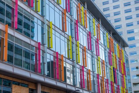 Amsterdam 29 September 2019 glass tower buildings in the financial center of the  city of Amsterdam in Holland the Netherlands called theのeditorial素材