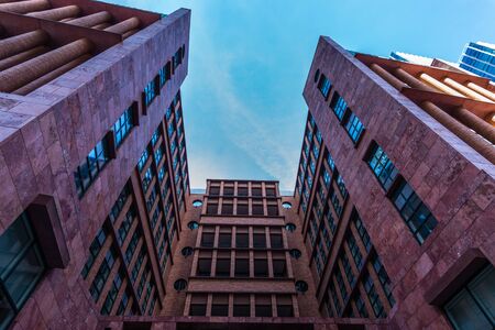 Amsterdam 29 September 2019 glass tower buildings in the financial center of the  city of Amsterdam in Holland the Netherlands called the Zuid-asのeditorial素材