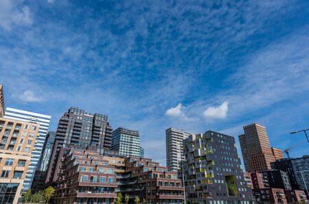 Amsterdam 29 September 2019 glass tower buildings in the financial center of the  city of Amsterdam in Holland the Netherlands called the Zuid-asのeditorial素材