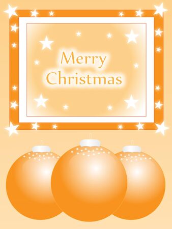 golden christmas  greeting card with xmas baubles and starsのイラスト素材