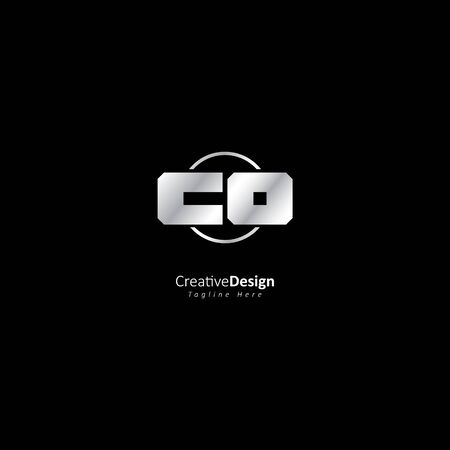 Initial Letter C O  Design With Circle. Vector Illustration Templateのイラスト素材