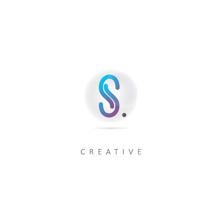 Abstract Initial Letter S Logo Design with Bubble element. Vector Illustration Templateのイラスト素材