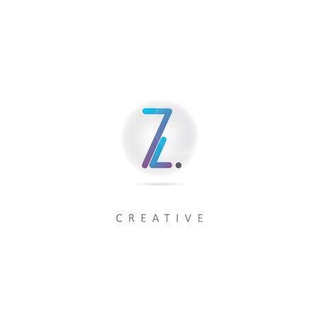 Abstract Initial Letter Z Logo Design with Bubble element. Vector Illustration Templateのイラスト素材