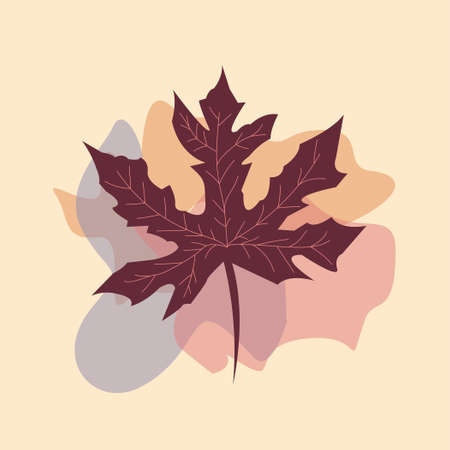 The leaf of the Papaya plant from tropical forests are isolated against a autumn background. Can be used for greeting cards, flyers, invitations, web design, and everythingのイラスト素材