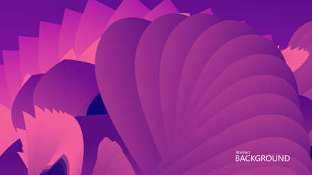 Abstract background of Fan shape in purple and pinkのイラスト素材