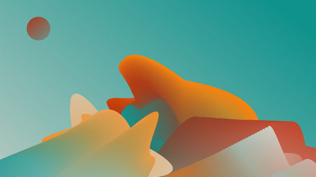 Abstract background illustration of hill in desert
