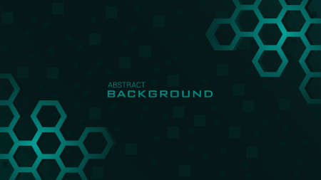 ABSTRACT LINE, POLYGON OR HONEYCOMB AND SQUARE BACKGROUND PATTERN WITH TIDERWATER COLORのイラスト素材