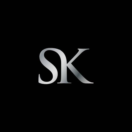 sk logo. modern sk initial logoのイラスト素材