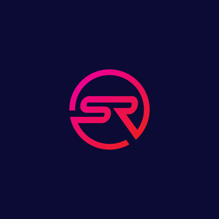sr logo initials . modern sr logotypeのイラスト素材