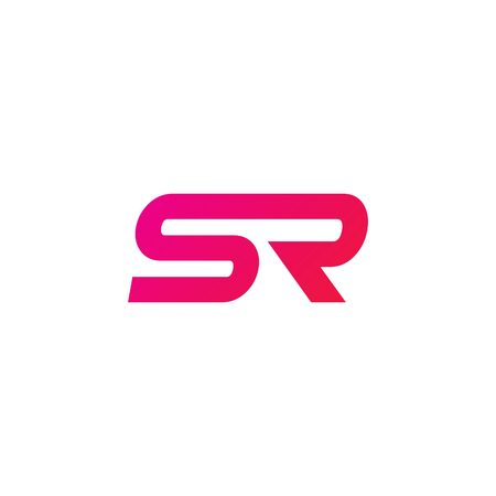 sr logo initials . modern sr logotypeのイラスト素材