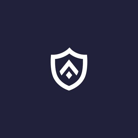letter A shield logo design. Abstract letter A in the shield . modern and clean logo design . vector illustration eps10のイラスト素材