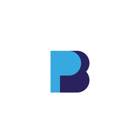pb logo design . abstract p & b logo , modern and clean style . vector illustration eps10のイラスト素材