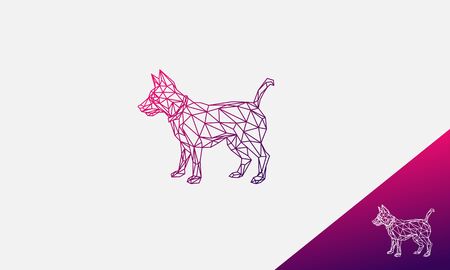 dog logo design . abstract line forming a dog . vector illustrationのイラスト素材