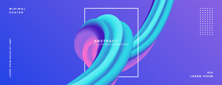 3d colorful dynamic fluid wave abstract background. modern vibrant purple ultraviolet abstract...