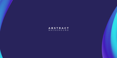 Liquid abstract background. Blue fluid vector banner template for social media, web sites. Wavy...