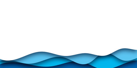 simple blue paper cut background . abstract blue paper cut background vector illustration with text...