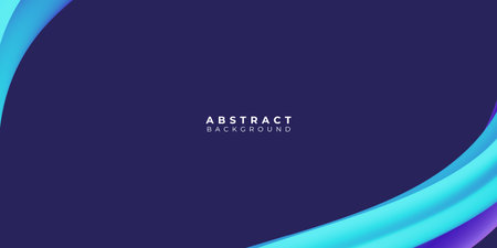 Liquid abstract background. Blue fluid vector banner template for social media, web sites. Wavy...