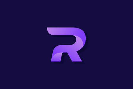 R logo . Modern and creative letter R logo design . vector illustrationのイラスト素材