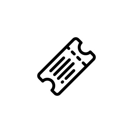 Ticket line art. Outline ticket icon. Vector illustrationのイラスト素材