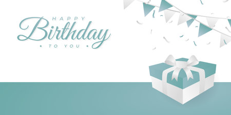 happy birthday background design . clean and simple background for celebrating birthday . happy birthday greeting card .のイラスト素材