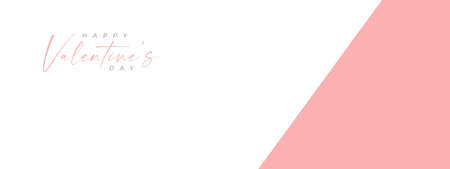 Happy Valentine's Day!, Valentine background. Valentines day vector banner template. Valentines day design with white space for text and hearts elements in pink and white background. Vector illustrationのイラスト素材