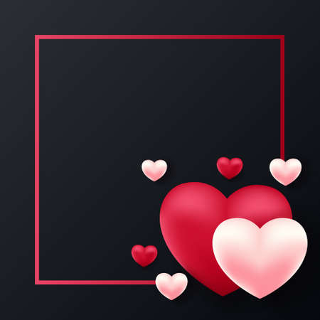 Valentines Day Background design with realistic style . vector illustrationのイラスト素材