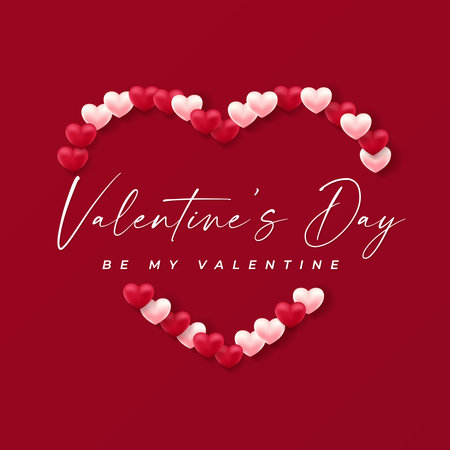 Valentines Day Background design with realistic style . vector illustrationのイラスト素材