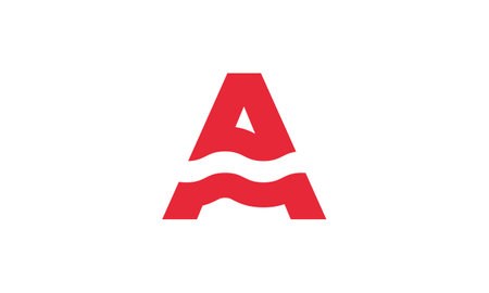 Letter A Austria Logo. Austria Logo design . Letter A with Austria National Flag design . vector illustrationsのイラスト素材