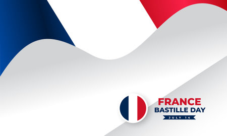 Collection of france independence day design banner. France independence day with wavy flag vector.のイラスト素材