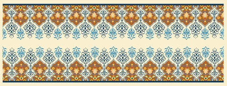 Arabesque Frame. Arabic Floral Design Element.のイラスト素材