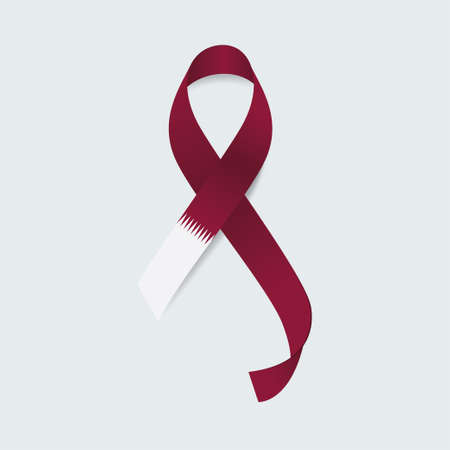Qatar flag Design Vector illustration.のイラスト素材